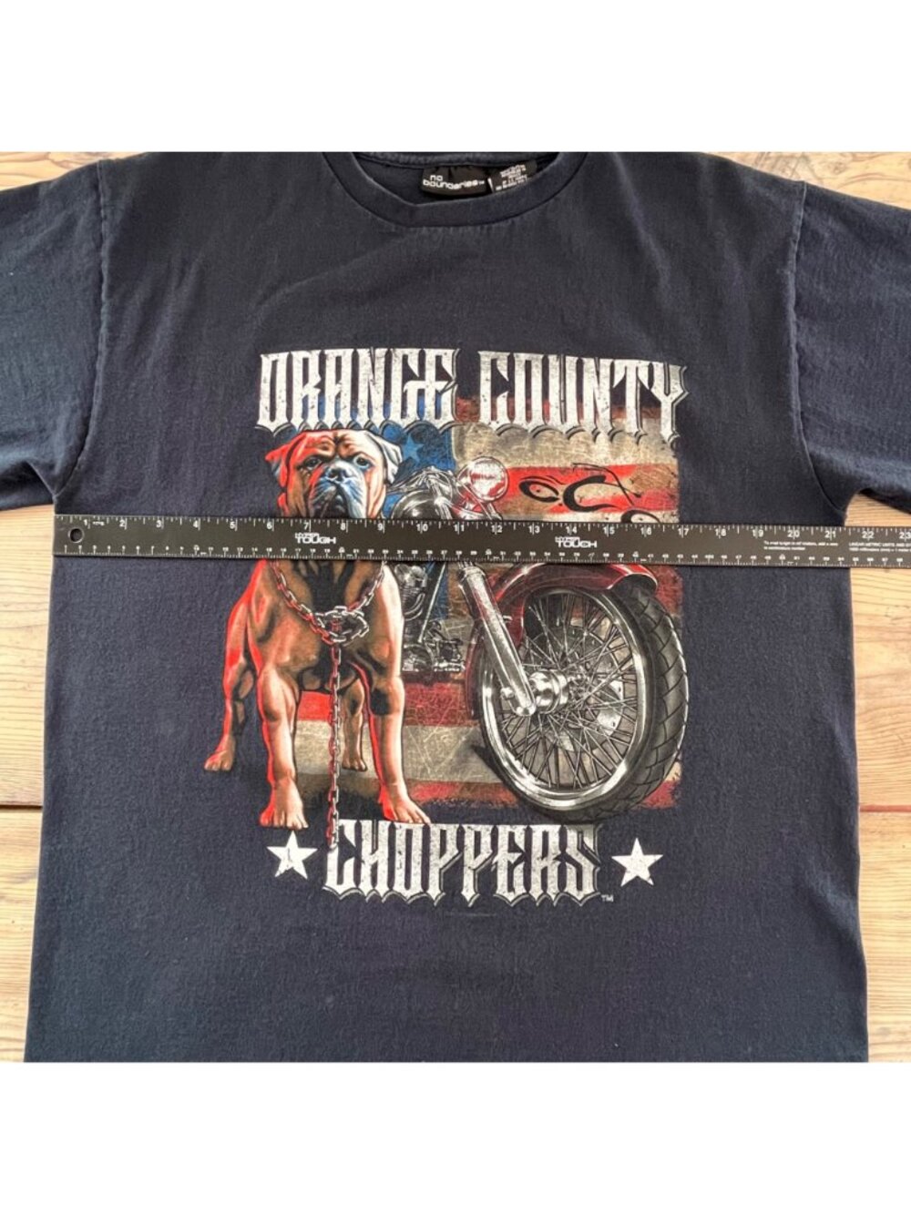 Y2K No Boundaries Orange County Choppers  T-Shirt Mens M Bulldog Graphic - Picture 5 of 6
